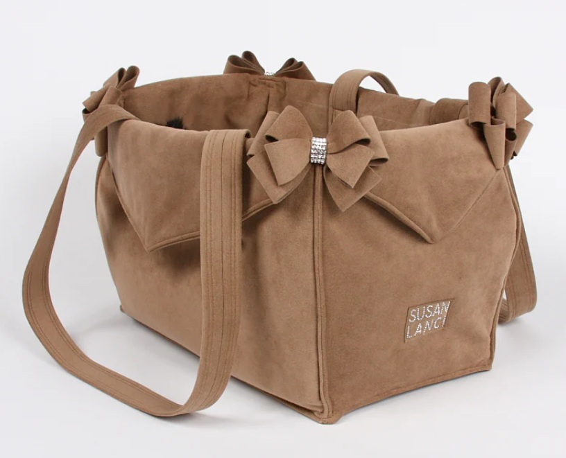 ★Susan Lanci/スーザンランシー★Luxury Purse スワロフスキー付キャリーバッグ(フォーン)