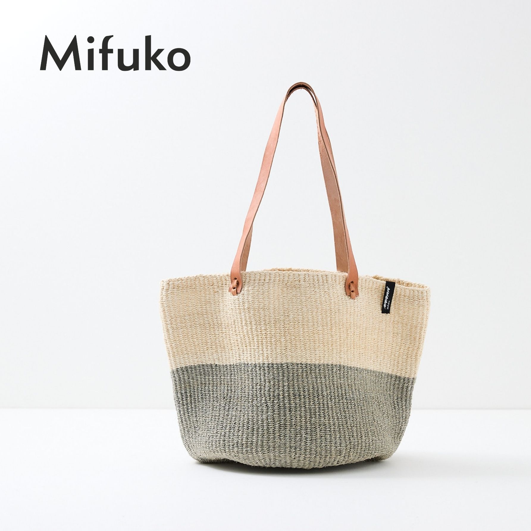 【公式】 バッグ かごバッグ トートバッグ ライトグレー デュオ M 北欧 送料無料 mifuko ミフコ Kiondo ブランド 手作り レディース ショッピング おしゃれ 手提げ 北欧 カジュアル 大人 ギフト プレゼント 仕事用 夏用 トート フィンランド|MifukoJapan