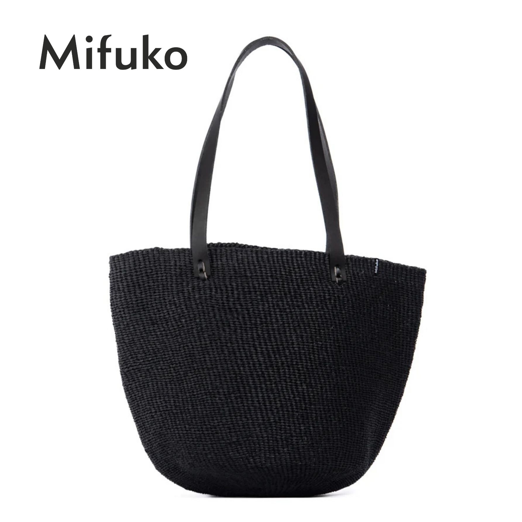【公式】 バッグ かごバッグ トートバッグ ブラック M 北欧 送料無料 mifuko ミフコ Kiondo ブランド 手作り レディース ショッピング おしゃれ 手提げ カジュアル 大人 ギフト プレゼント 仕事用 夏用 トート フィンランド｜MifukoJapan