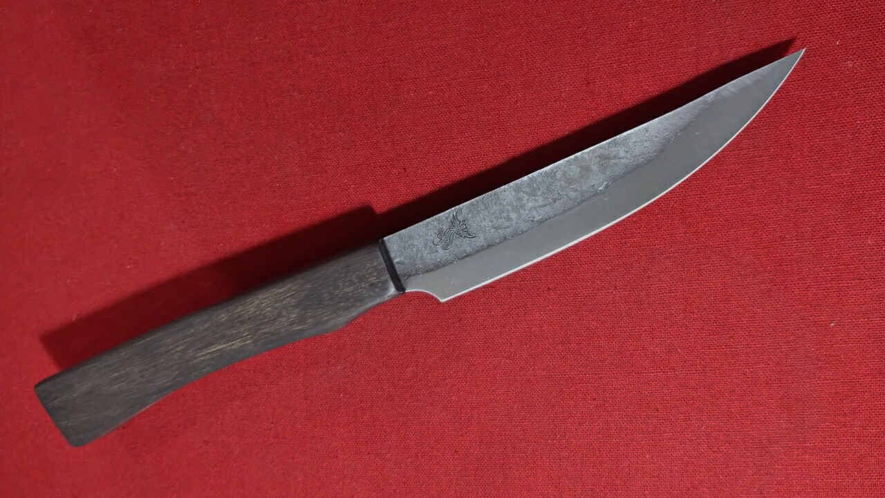楽天市場】イノシシの皮剥包丁 青紙スーパー 両刃 猟師さんの
