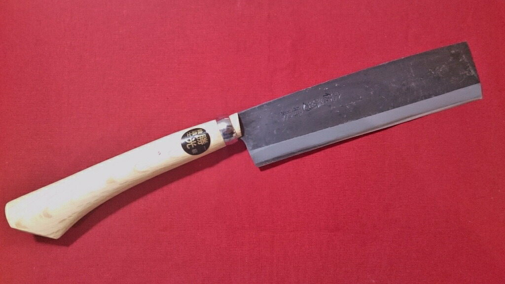 楽天市場】義光 土佐打ち刃物 角ナタ 片刃 角鉈 165mm 逆鞘 左鞘 和式
