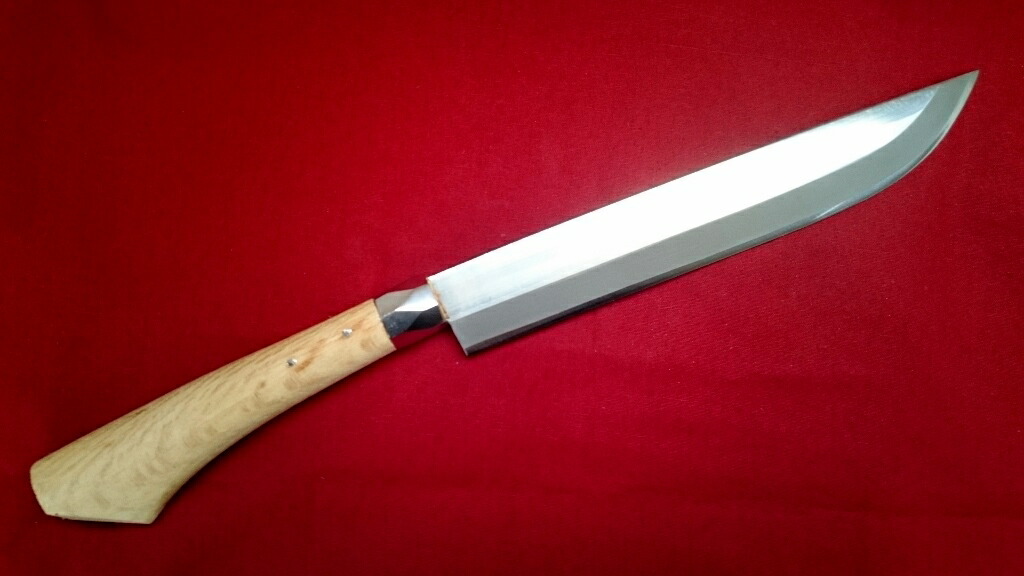 楽天市場】手打ち 登山刀 210mm 青紙2号 実用ナイフ 狩猟