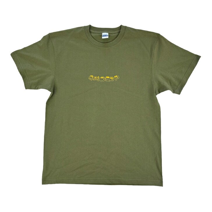 デカメッコTシャツ JAPAN014デザイン名：ジャパン改カラー：ライトオリーブ厚さ：7.1ozUnitedAthle 4252使用｜VgZeey　店