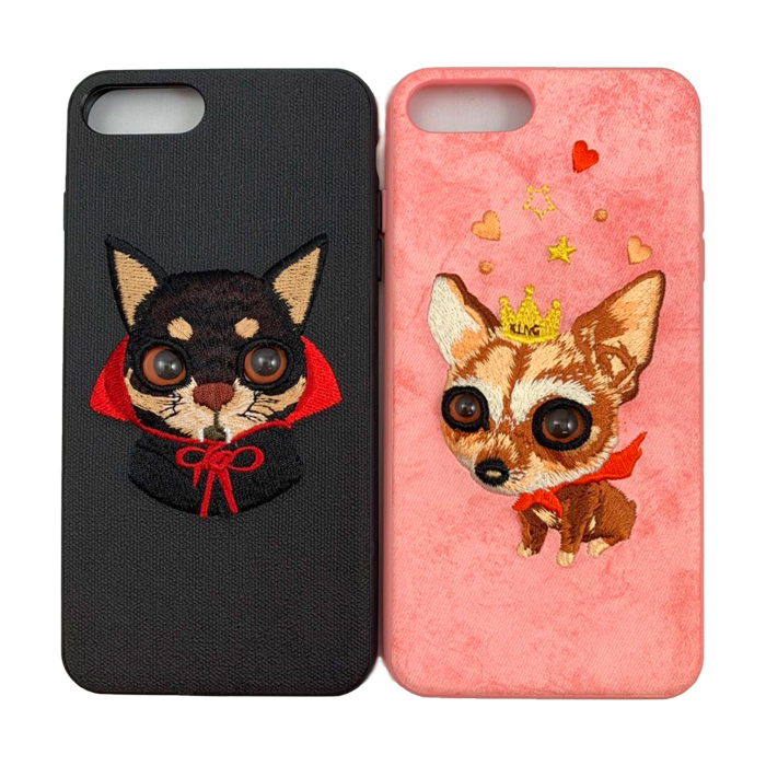 楽天市場 送料無料 耐衝撃 スマホケース アイフォンケース 刺繍 犬 猫 背面 個性的 Iphoneケース Iphone7plus Iphone8plus 上品 高級 おしゃれ かわいい スマホカバー ワンちゃん レザー 革 立体的 チワワ スマホ アイランド 楽天市場店