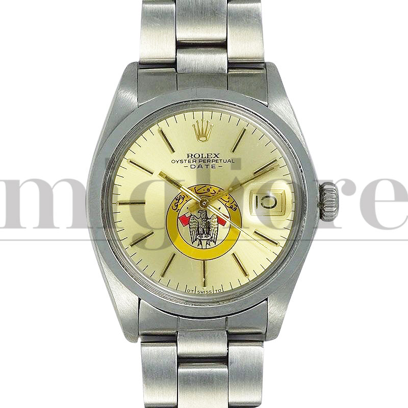 ROLEX ロレックス オイスターパーペチュアルデイト 1500 cal.1570 UAEアブダビ国防軍 ゴールド 腕時計【中古】
