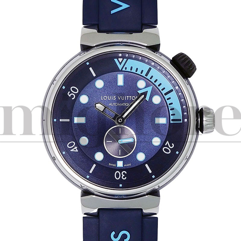 LOUIS VUITTON ルイヴィトン タンブール 表どおりダイバー 視水平線青色 QA121Z メンズ ウオッチ【中古】 腕時計-メンズ腕時計