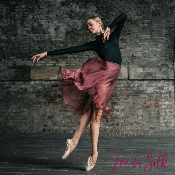 楽天市場 バレエ スカート リハーサルスカート フレダシルク Fredasilk イギリス製 ローズ Rosequartz ウエストゴム ローズクォーツ 美しい ロング丈 バレエ専門店ミニヨン