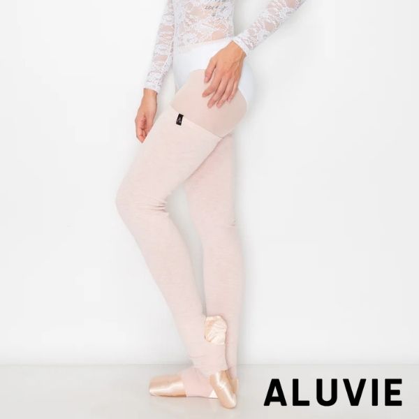 バレエ レッグウォーマー　柔らか 【アルヴィー Aluvie 】バレエ・ヨガ：65ｃｍ丈　ジュニア　大人　柔らかニットで肌に優しい～バレエやヨガに　膝上　ぴったりフィットのレッグウォーマー脚のラインを確認しやすい　快適　膝上丈　バレエ用品　レッスン　着　ダンス