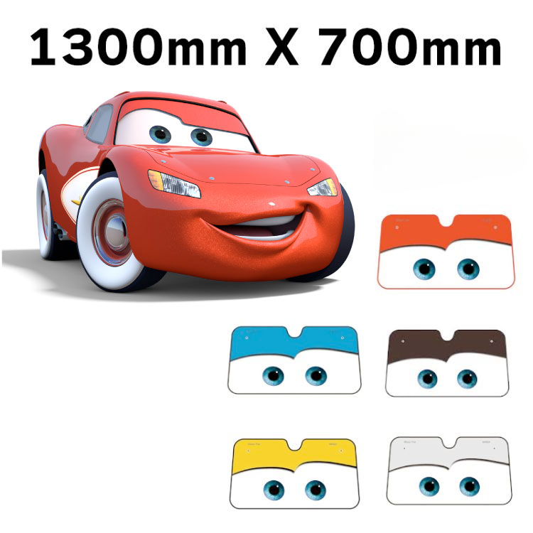 カーズ サンシェード ライトニング マックイーン 汎用タイプフロントガラス 折りたたみ Cars pixar ピクサー700mm×1300mm 長時間 暑さ対策 快適目 駐車場 キャラクター 車 フロントNAPOLEX(ナポレックス)画像