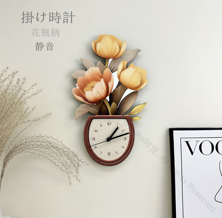楽天市場】フラワー 掛け時計 掛時計 壁掛時計 壁掛け時計 花びら