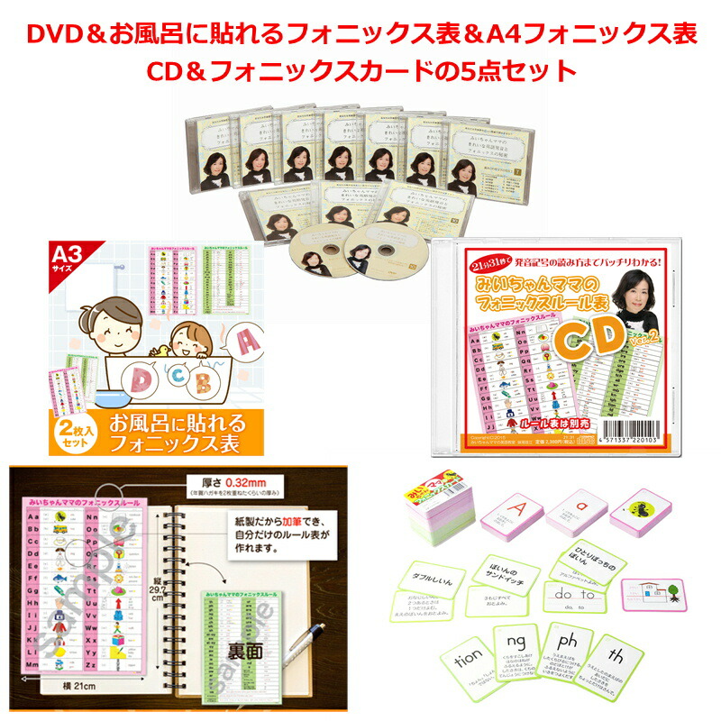 楽天ランキング2部門1位 7年連続英語スピーチコンテストで生徒を受賞に導くみいちゃんママ 妹尾佳江 の教材だからフォニックスがドンドン身につき単語がきれいな発音で楽々読めた 教材 みいちゃんママの英語発音とフォニックス教材お得なおすすめ5点セット