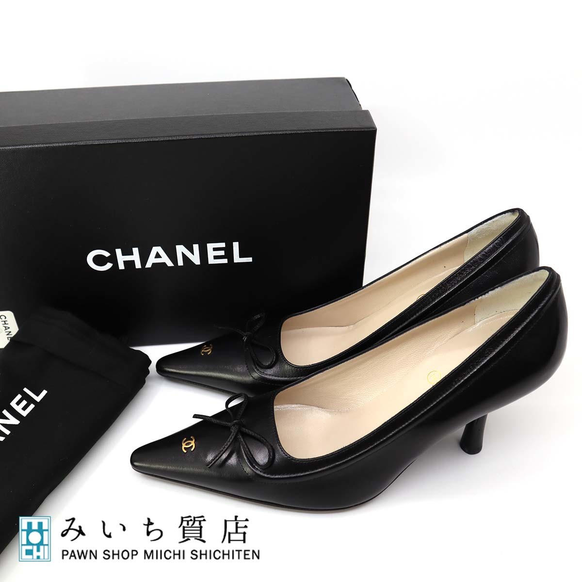 きやすいで CHANEL パンプス ブラック 36ハーフの通販 by kshop