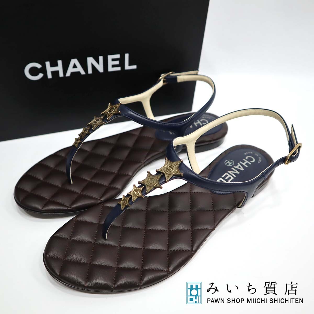 最も完璧な 質屋 サンダル CHANEL シャネル スターチャーム 靴