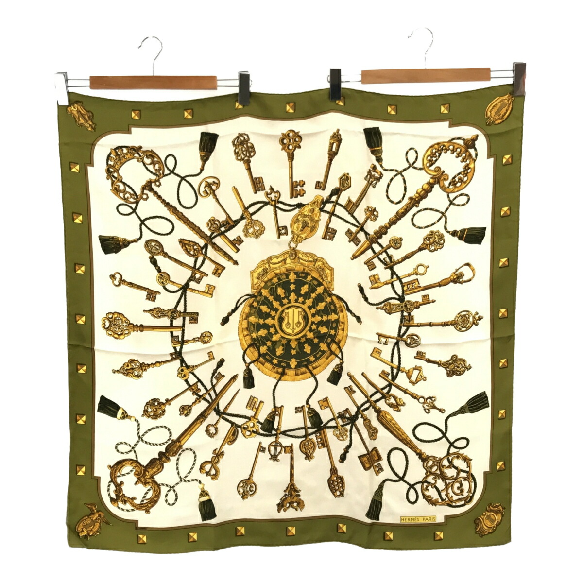 全商品オープニング価格! 質屋 エルメス HERMES カレ90 LES CLES 鍵