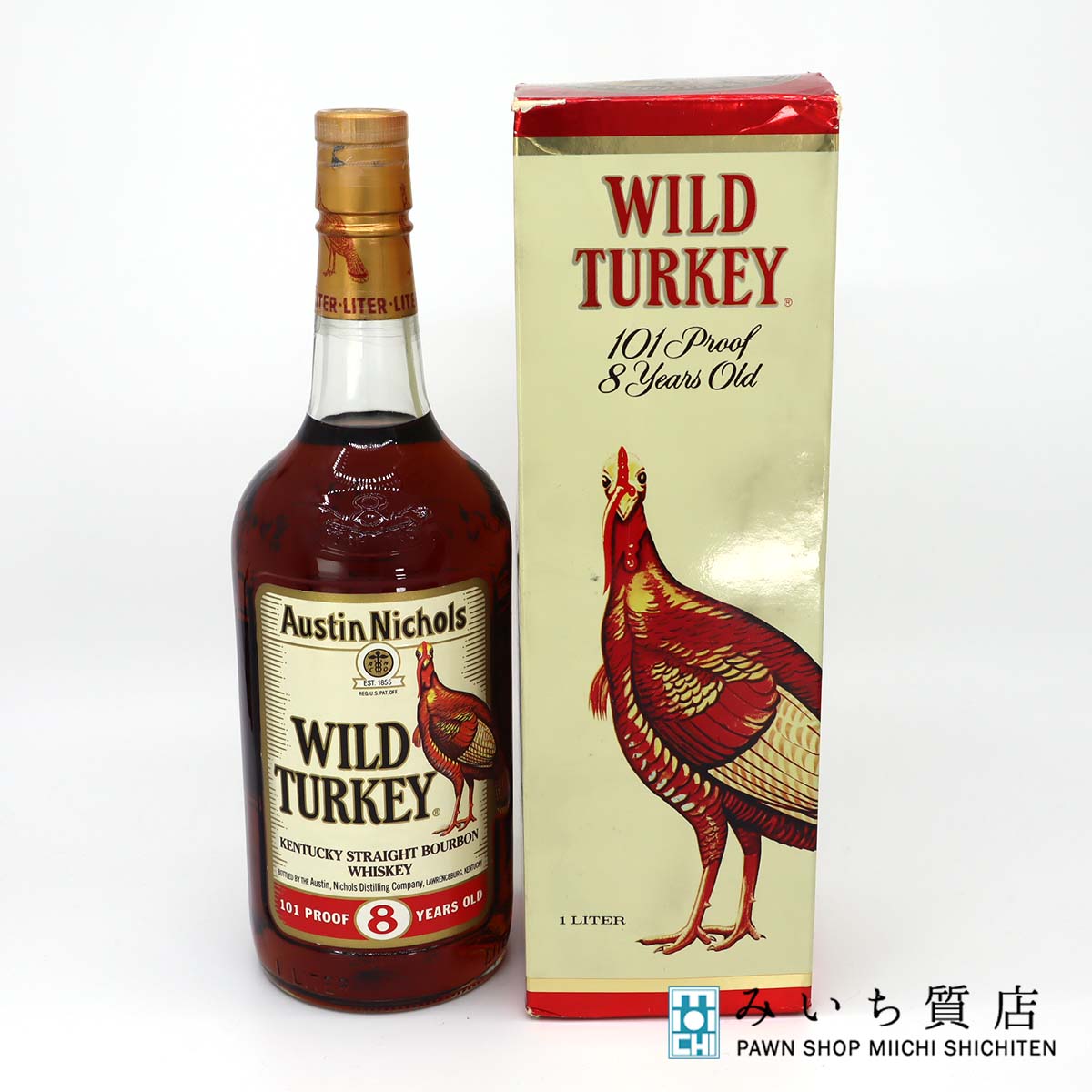 楽天市場】質屋 未開栓 お酒 ウィスキー ワイルドターキー 8年 木箱付 1000ml 50.5％ WILD TURKEY 23k392-42  みいち質店 : みいち質店