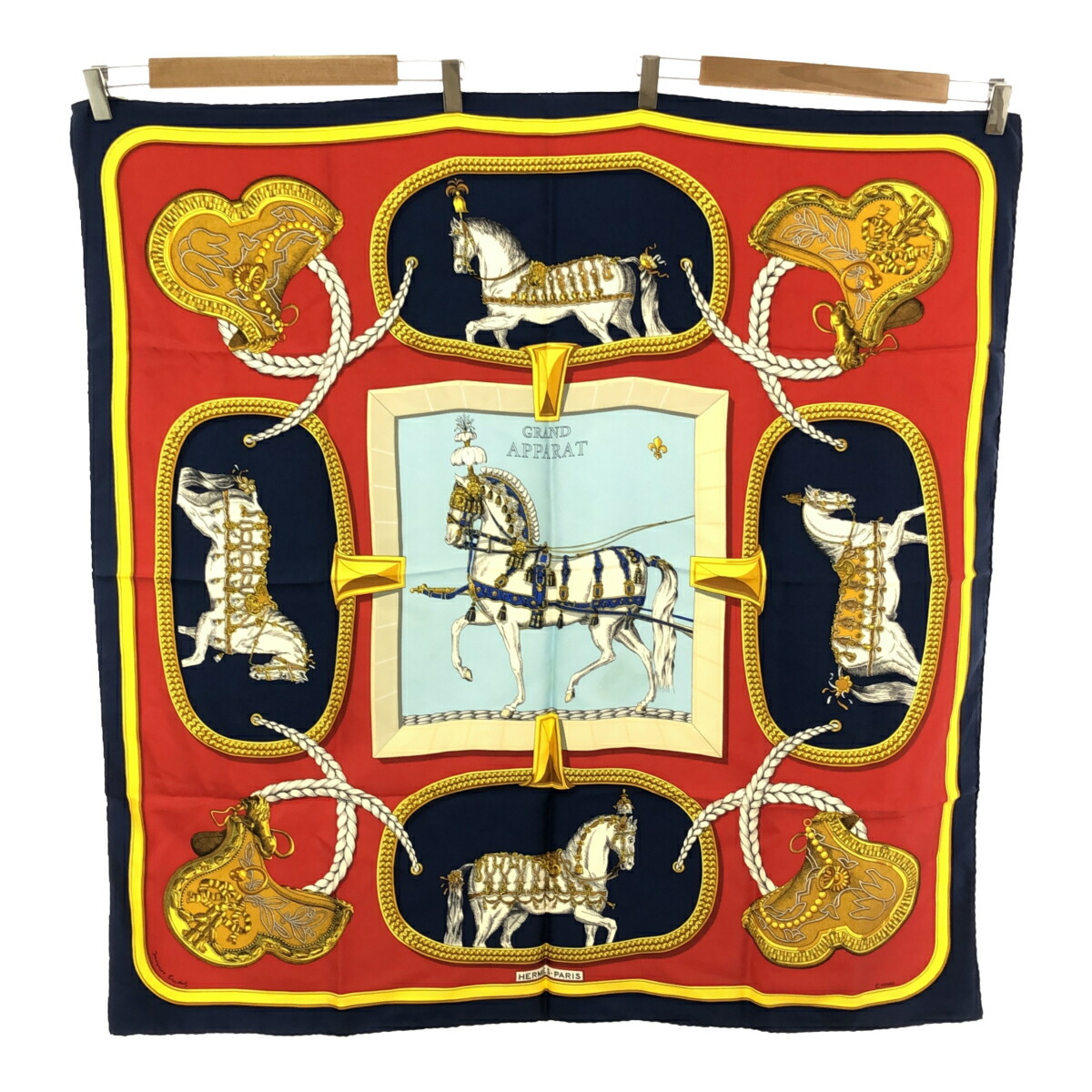 楽天市場】質屋 エルメス HERMES スカーフ カレ90 Cheval Turc