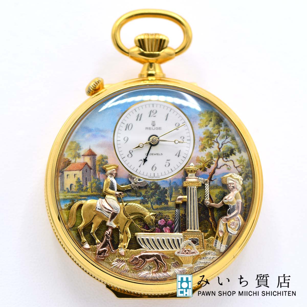 オルゴール付き 懐中時計 鉄地 オートマタ pocket watch カラクリ オルゴール付き 懐中時計 鉄地 オートマタ pocket watch