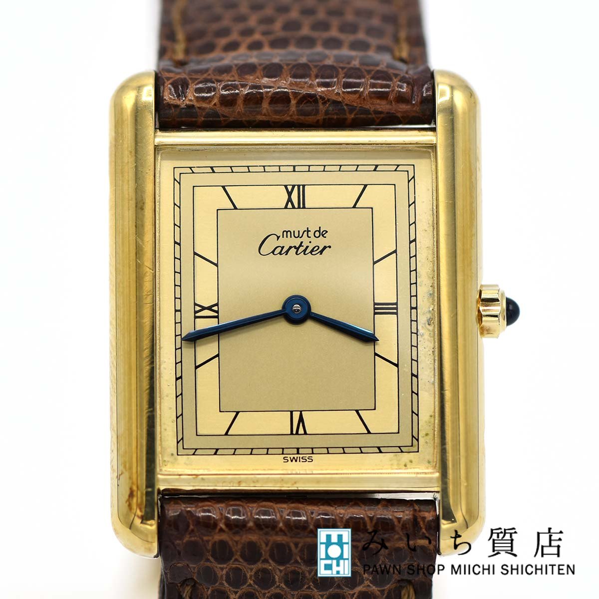 一六銀行 ウオッチ 稼動 カルティエ Cartier 船檣貯蔵タンク ヴェルメイユ なめし革ダンス楽隊 6 81006 石英 2024.10独居室取り替えっこ済 19k275-1 みいち質店