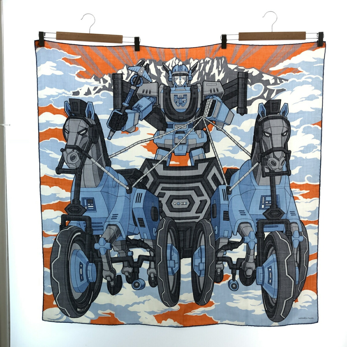 一六銀行 滅多に無い エルメス HERMES カレ100 カシミール絹地 メガシャリオ 表参道制限事項 野村大輔 えり巻き 袈裟 eco1134 みいち質店