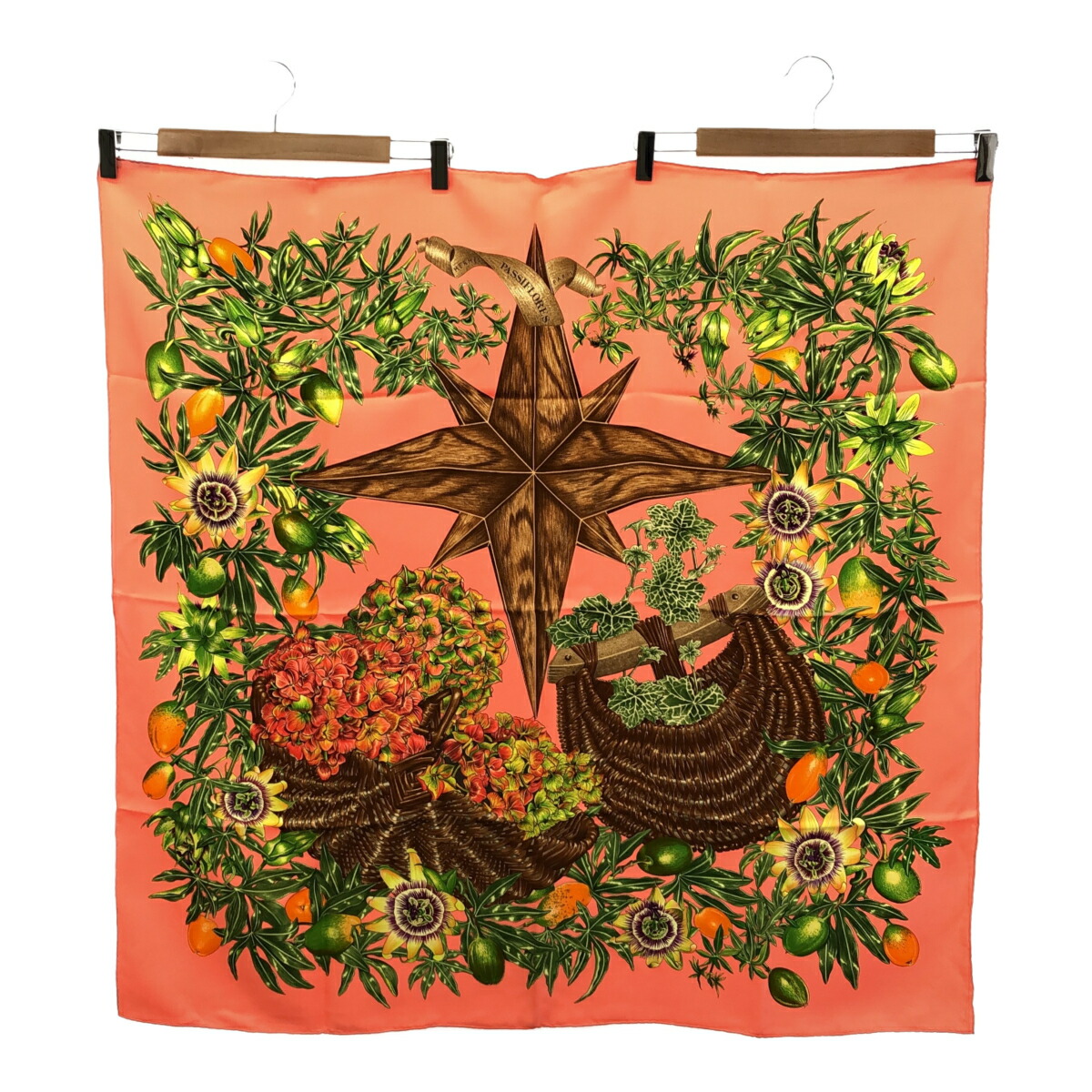 2411-315｜美品｜エルメス カレ 90 スカーフ レッド TAHITI 2411-315｜美品｜エルメス カレ 90 スカーフ レッド TAHITI