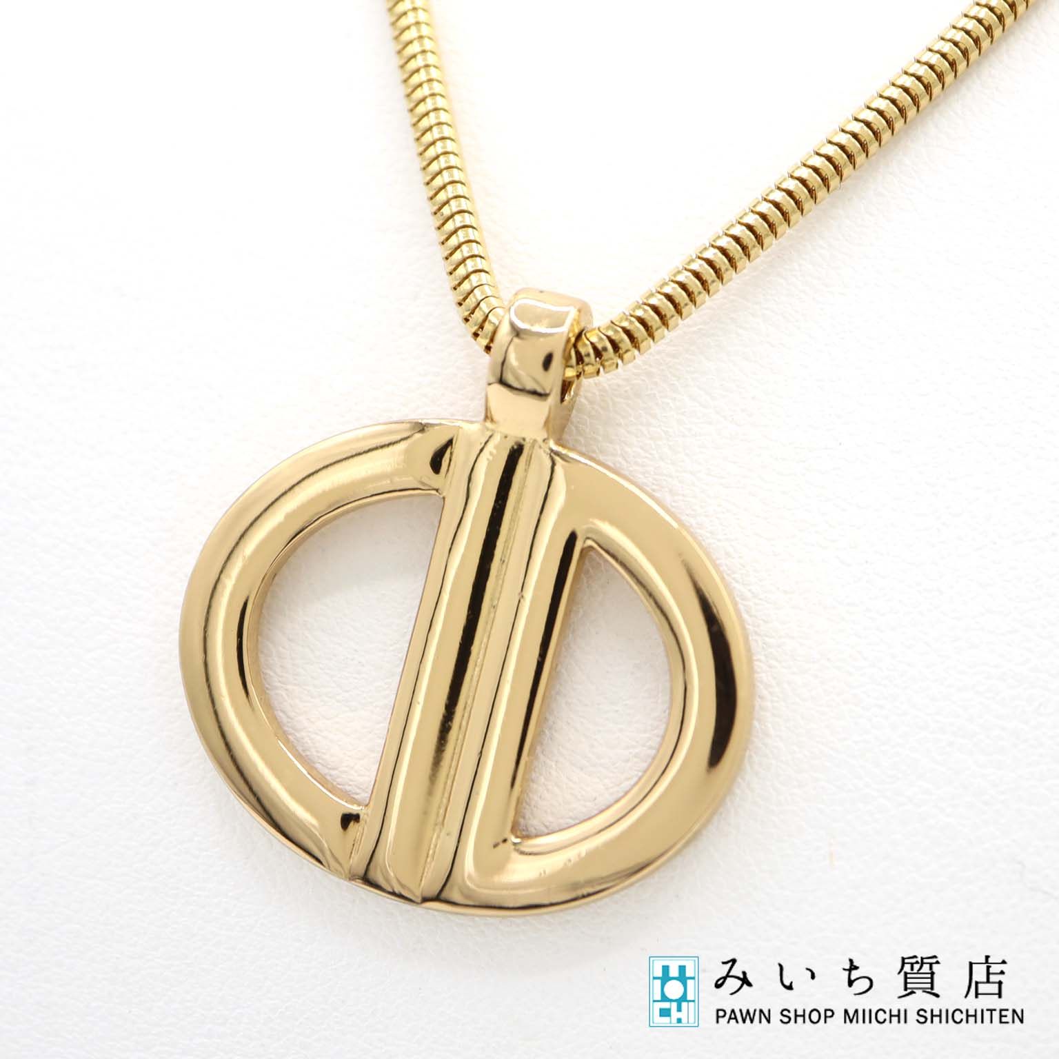 質屋 Christian Dior ディオール CD ロゴ ネックレス アクセサリー 約20g ゴールドカラー ok623 みいち質店|みいち質店