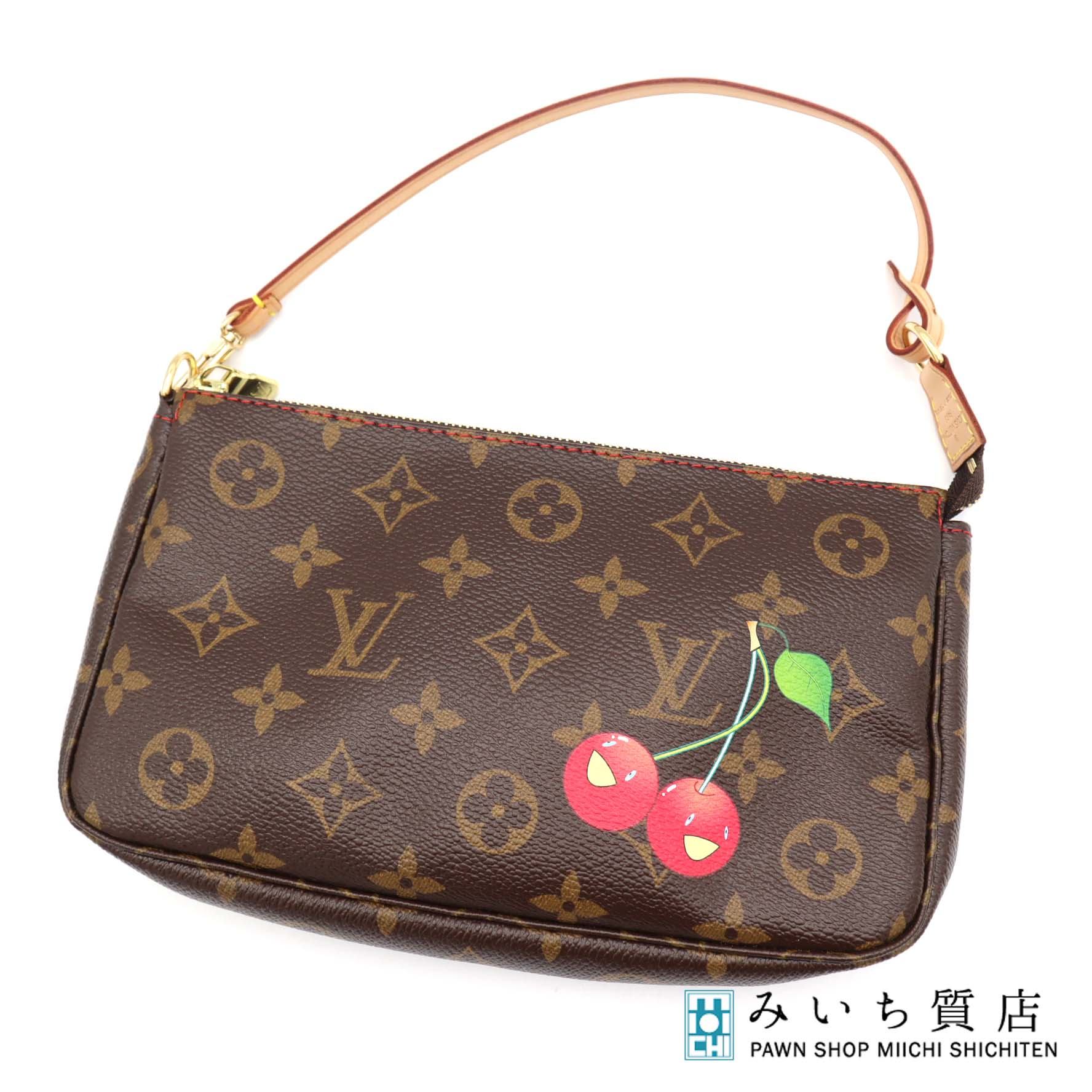 一六銀行 LOUIS VUITTON ルイヴィトン 桜んぼう M95008 ポシェットアクセソワール 村上隆 モノグラム 合財袋 H5509 みいち質店