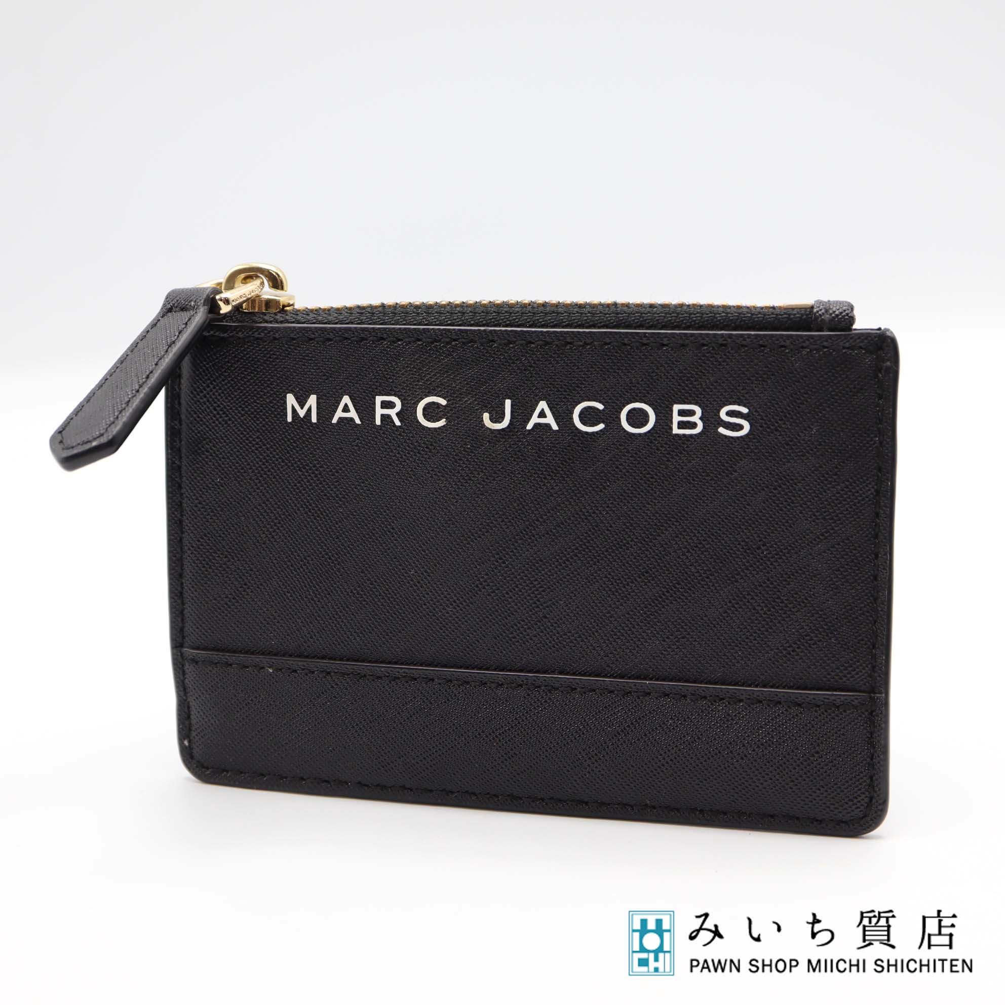 質屋 MARC JACOBS マークジェイコブス カードケース パスケース コインケース 財布 ブラック 22k520-5 みいち質店｜みいち質店