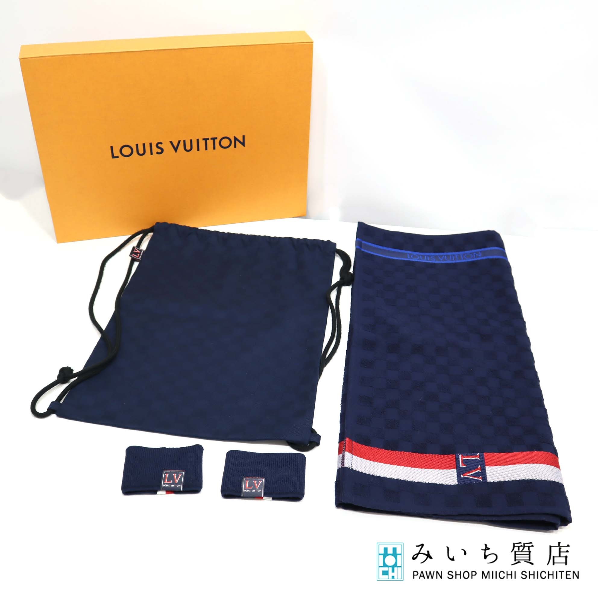 一六銀行 LOUIS VUITTON ルイヴィトン LV 西洋手ぬぐい書き割り セルヴィエット・ジム 西洋手ぬぐい 御徒面子 商品目録ダンス楽隊 H15181 みいち質店
