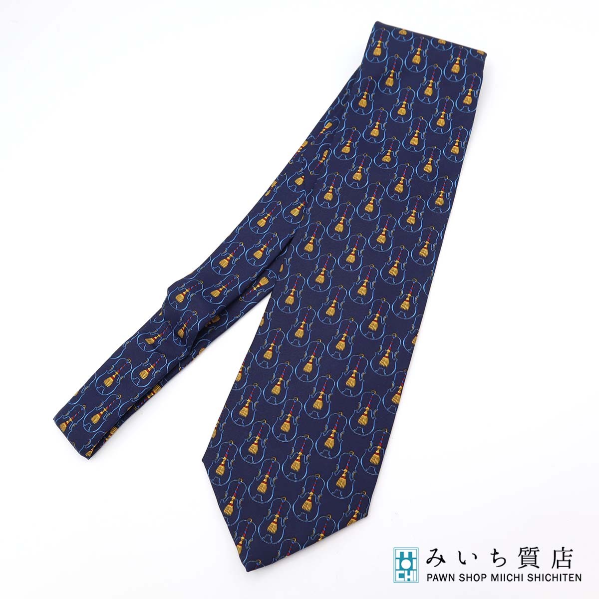 【美品】　ディオール　ブランド　ネクタイ　ネイビー　ブルー　青　紺　総柄　シルク 楽天市場】質屋 未使用 Christian Dior ディオール ネクタイ 総