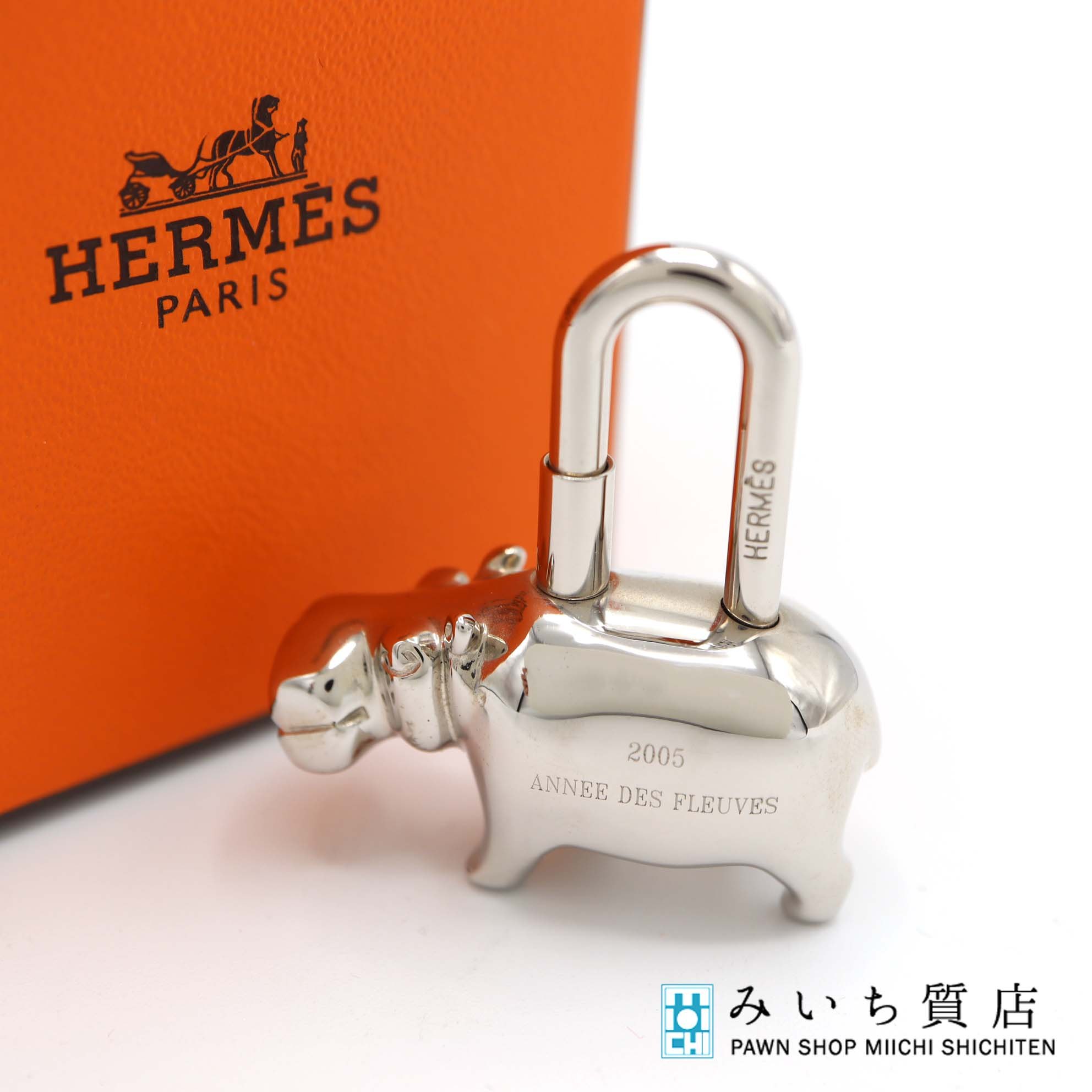 楽天市場】美品 エルメス ヒポポタマス カバ カデナ ゴールド