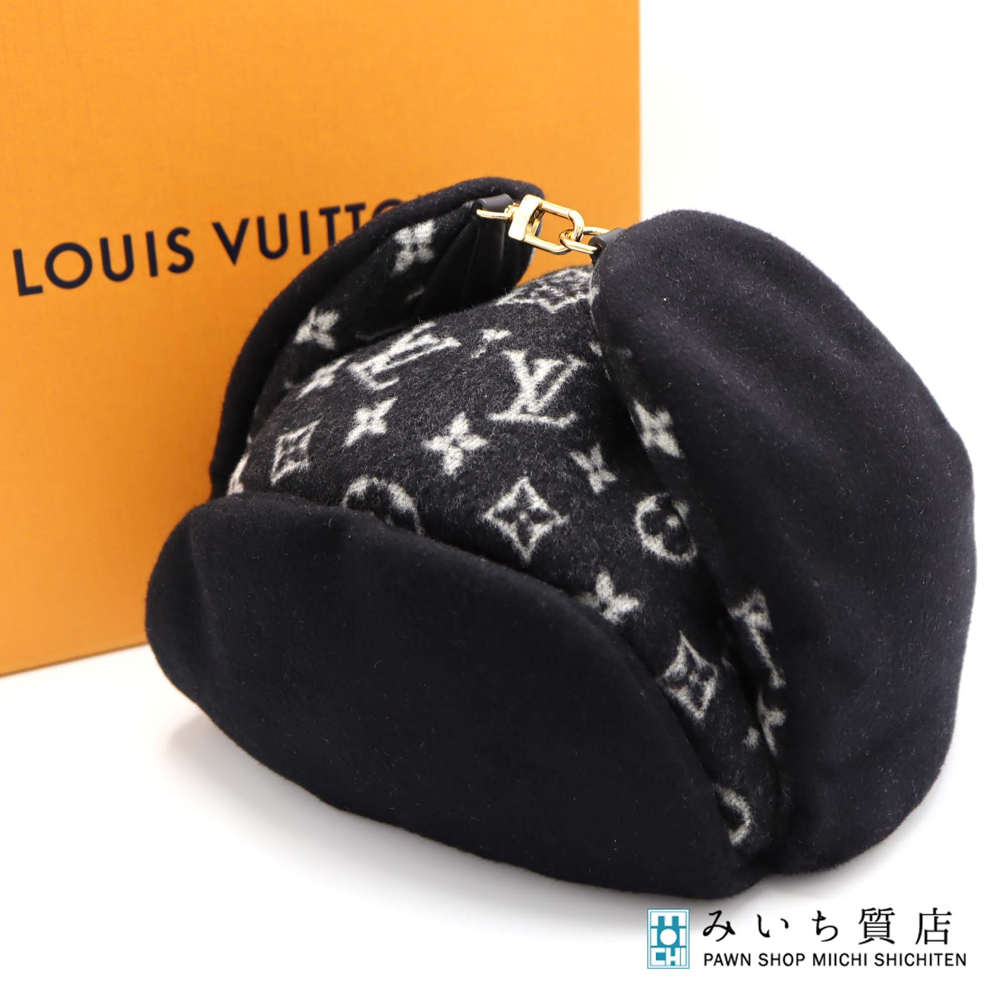 一六銀行 LOUIS VUITTON LV ルイヴィトン かぶり笠 M77305 シャプカ キャリーオン 羊毛100% M 服飾小物 eco1524 みいち質店