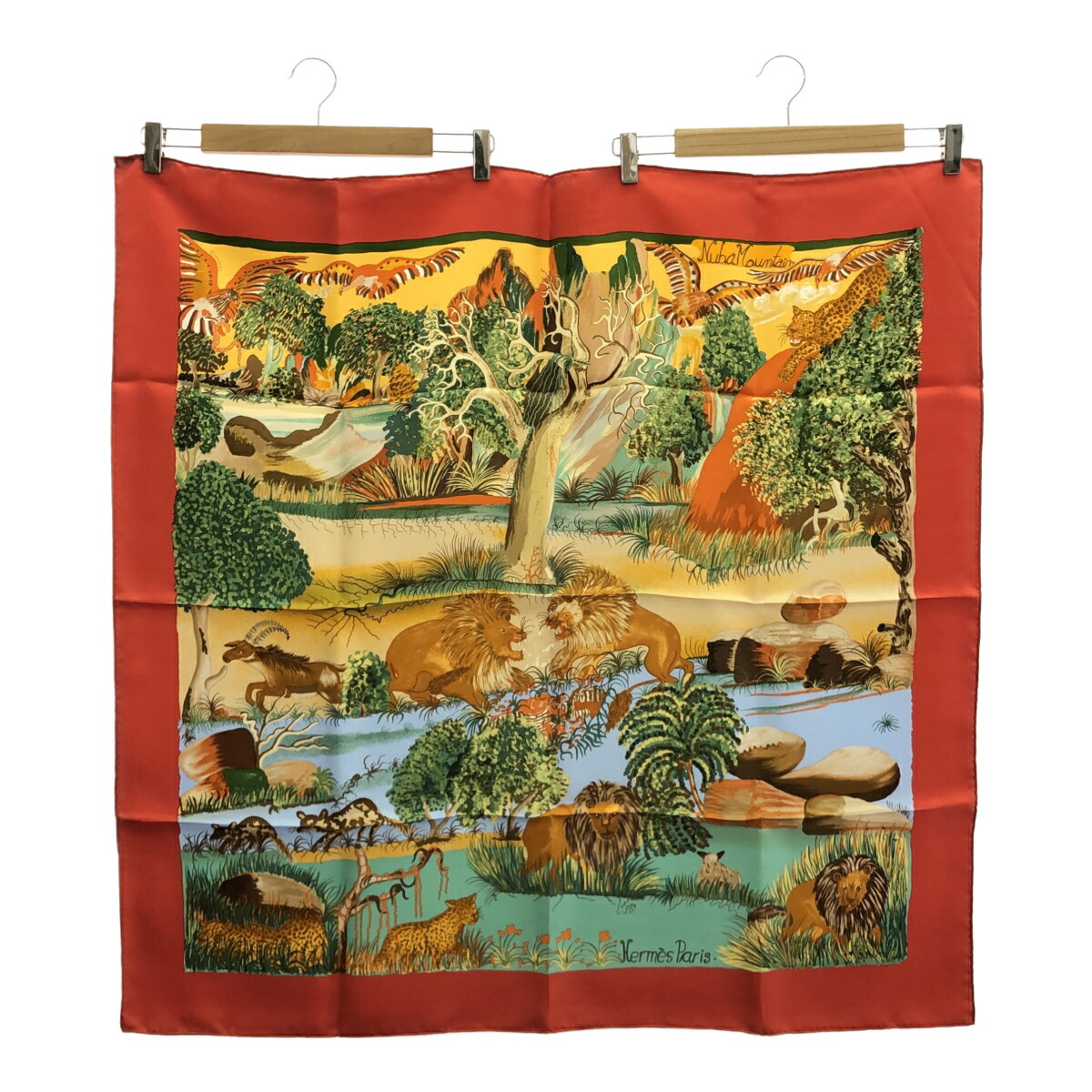 希少 極美品 夏 エルメス シルクスカーフ カレ90 マウンテンゼブラ ピンク 希少 極美品 色映 エルメス シルクスカーフ カレ90 マウンテン