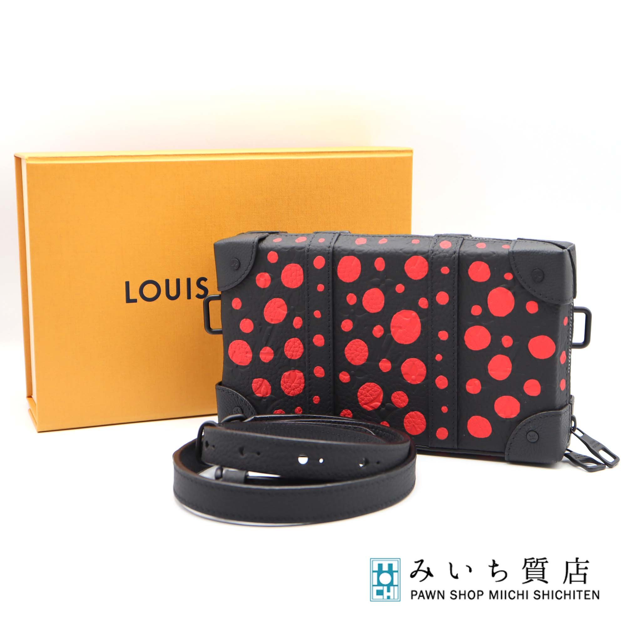 質屋 LOUIS VUITTON LV&times;YK ソフトトランク･ウォレット M81905 モノグラム・トリヨン 草間彌生 ブラック 23k188-2 みいち質店｜みいち質店