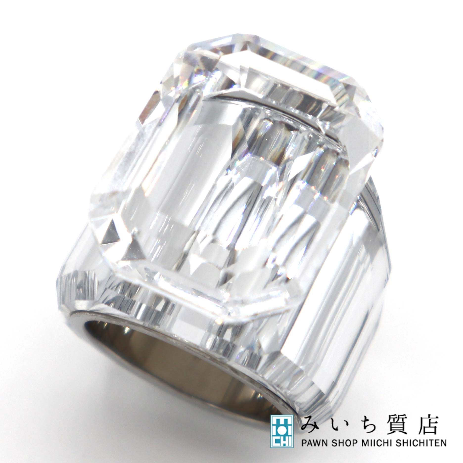 質屋 SWAROVSKI スワロフスキー ルーセント #60 17.5号 オクタゴンカット クリア アクセサリー 箱有 M3730 みいち質店｜みいち質店