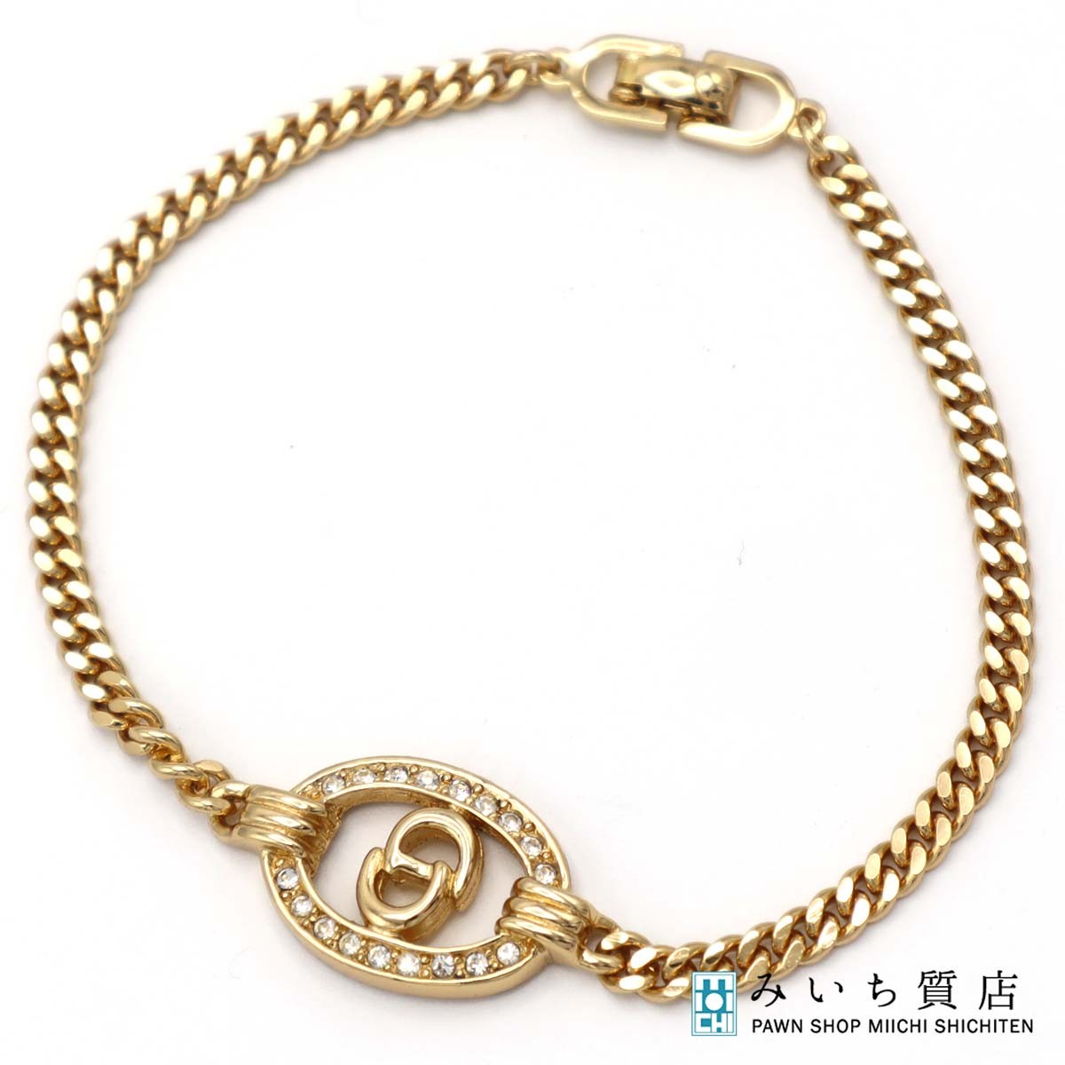7月12日まで大幅セール　未使用ディオール　ブレスレット　ストーン　星　ゴールド ディオール Dior ブレスレット ゴールド ラインストーン CD 喜平