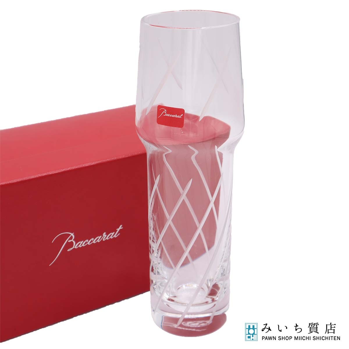 未使用 Baccarat バカラ ウェーブ 花瓶 花びん フラワーベース バカラ 【美品】 Baccarat WAVE ウェーブ S クリスタル フラワー