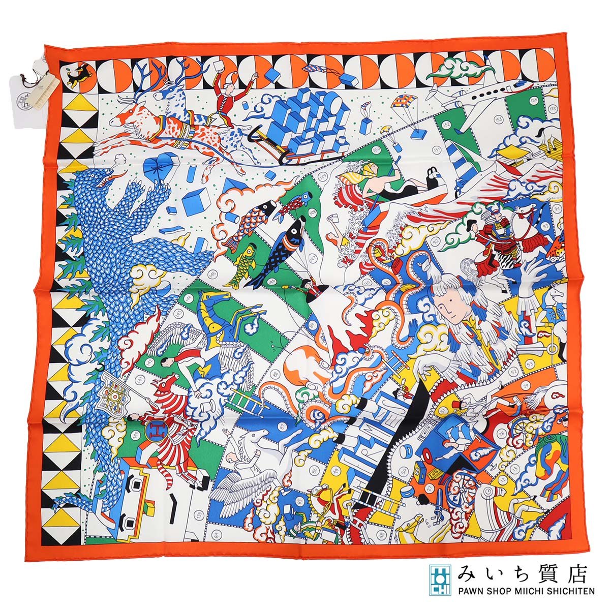 楽天市場】質屋 未使用 HERMES エルメス カレ70 スカーフ Rendez-Vous