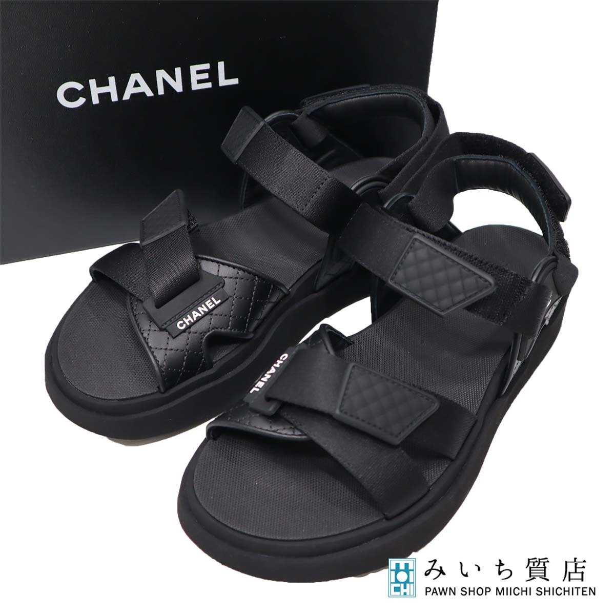 CHANEL　CCマークサンダル　22SS　ブラック　G38958 シャネル(CHANEL)シャネル ココマーク サンダル 靴 レディース