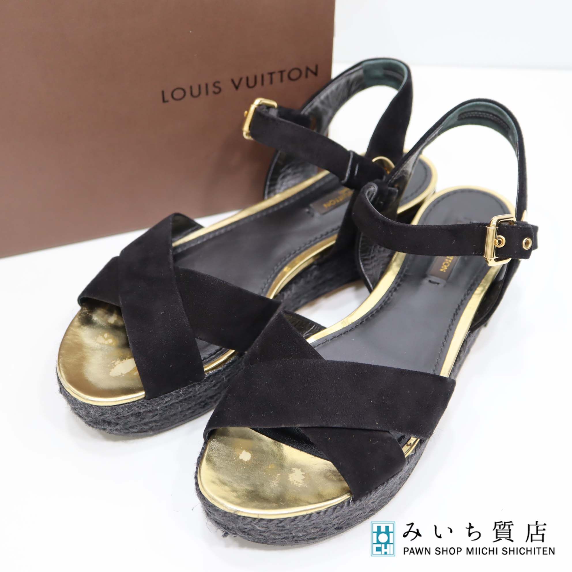 楽天市場】質屋 希少 LV モノグラムチェリー ミュール サンダル