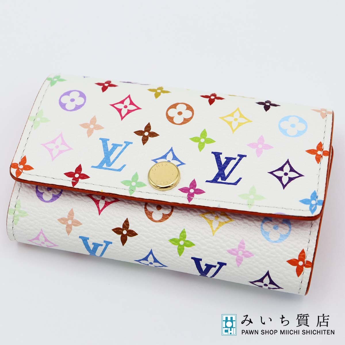 一六銀行 美品 LOUIS VUITTON ルイヴィトン M14092 LV×TM 足懸かり入れもの ミュルティクレ6 村上隆 日本制限事項 M3725 みいち質店