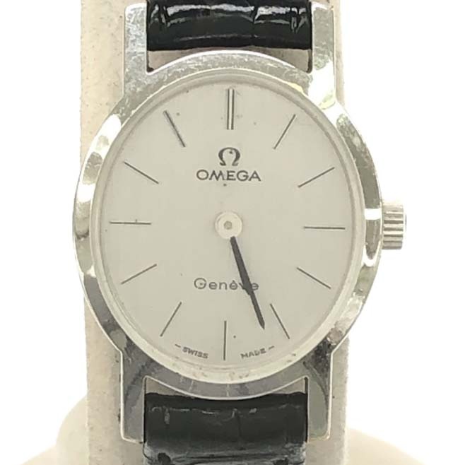 質屋 稼働 腕時計 OMEGA オメガ Geneve ジュネーブ 511.0411 cal.625 手巻き シルバー色文字盤 レディース 替えベルト H18076 みいち質店｜みいち質店