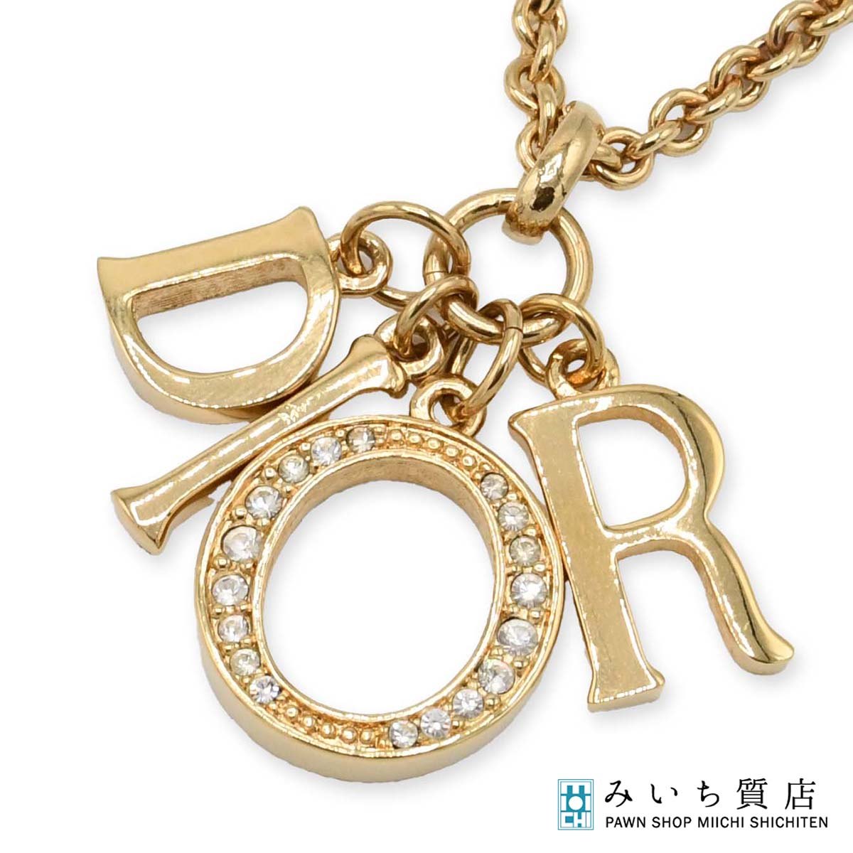【クリスチャンディオール】ネックレス　CDロゴ　シルバー　箱有 Christian Dior クリスチャンディオール ネックレス CDロゴ