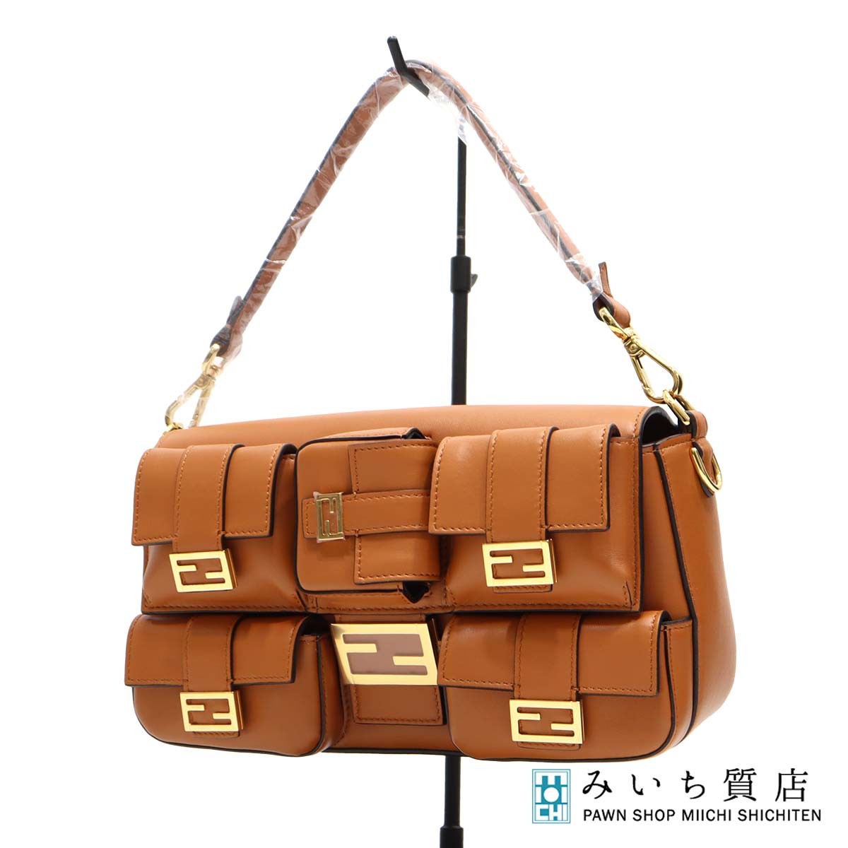 一六銀行 未当て嵌める FENDI フェンディ バゲット マルチ衣嚢 8BR808 ABVE 2way ショルダーバッグ 赤銅色 eco1689 みいち質店 レディースバッグ-ショルダーバッグ・メッセンジャーバッグ-バッグ・小物・ブランド雑貨
