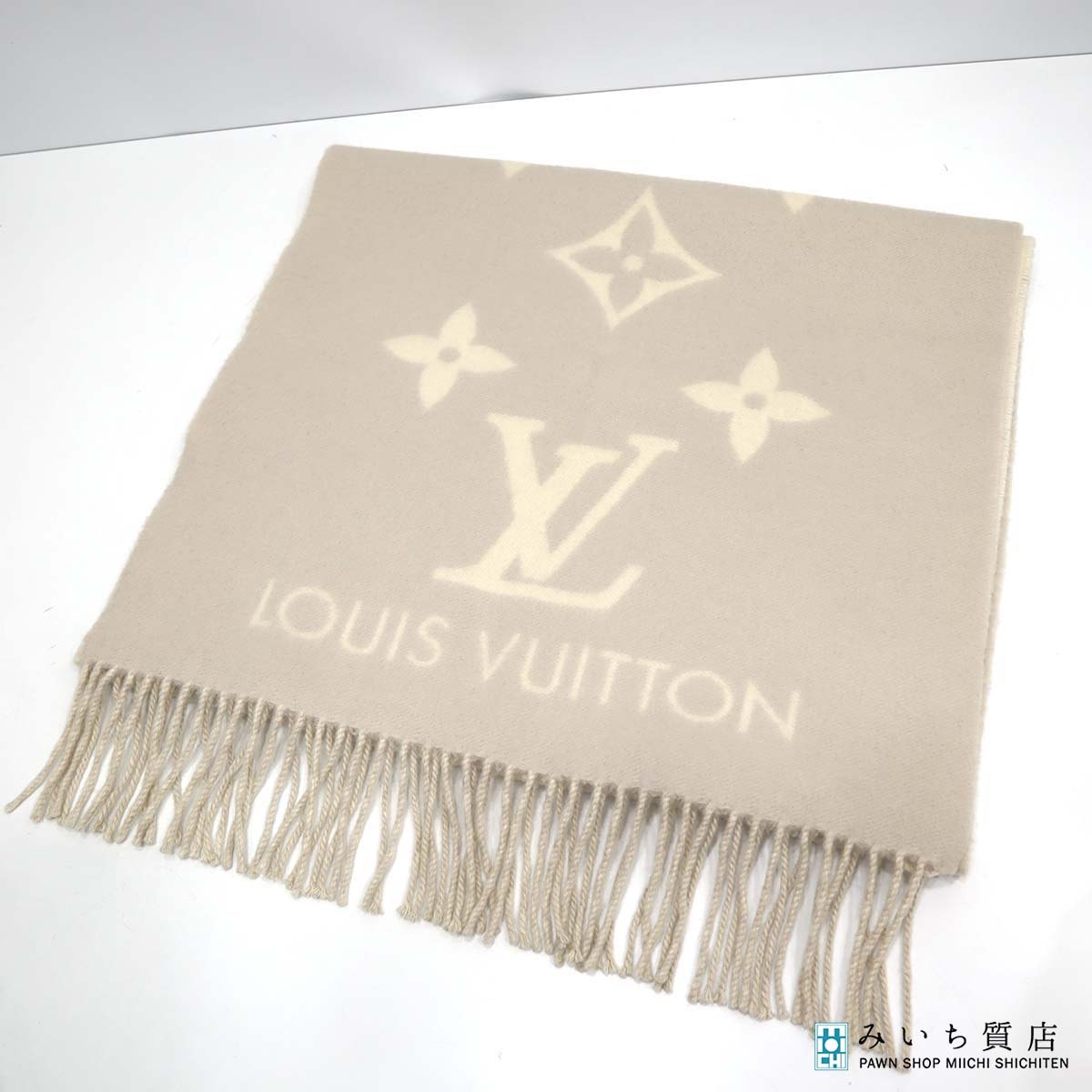 【超美品】ルイヴィトン LOIS VITTON マフラー レイキャビック ◇国内直営◇【Louis Vuitton】マフラー・レイキャビック (Louis