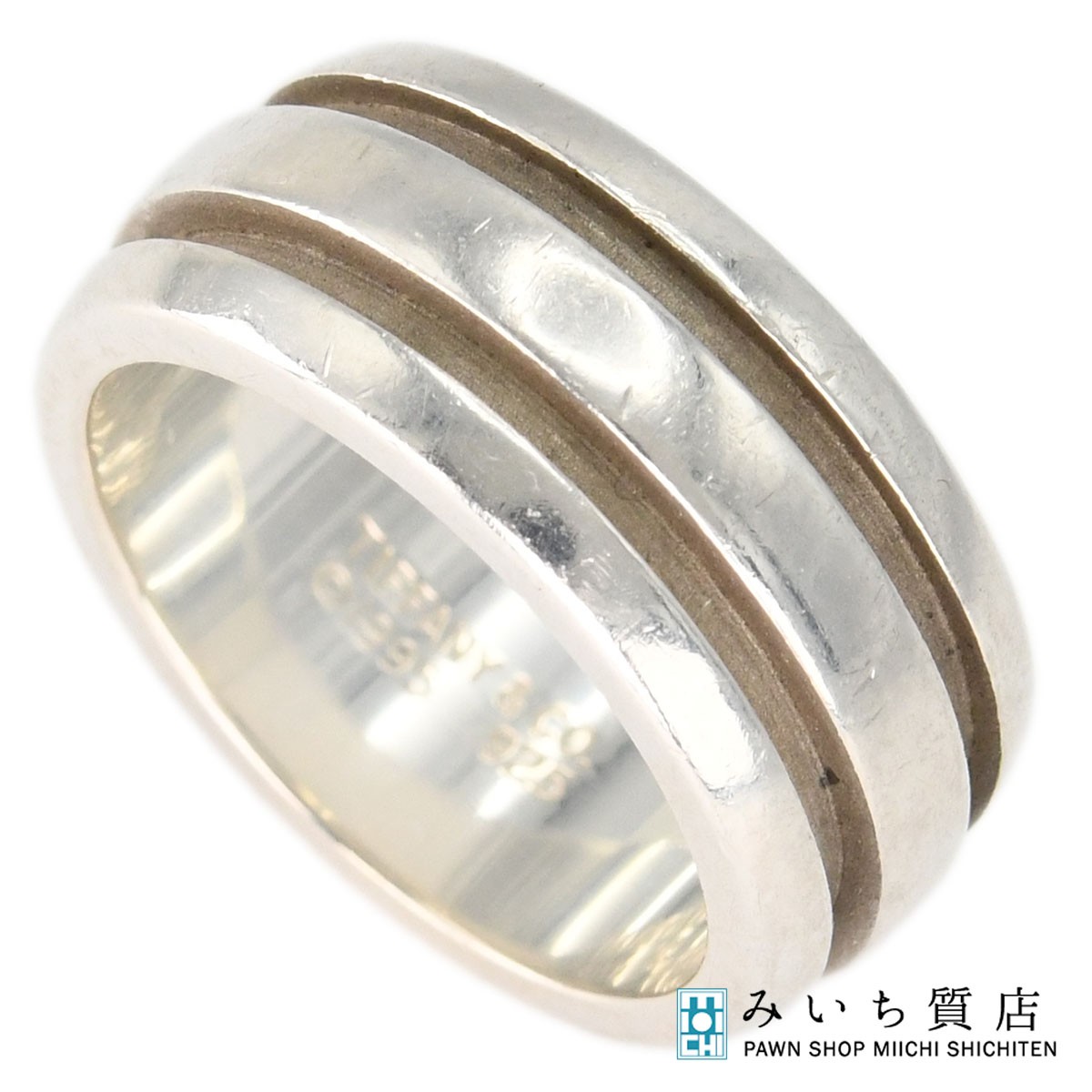 レア！TIFFANY&Co. ティファニー 90s グルーブド リング TIFFANY&Co. ティファニー グルーブド リング ダブルライン #14