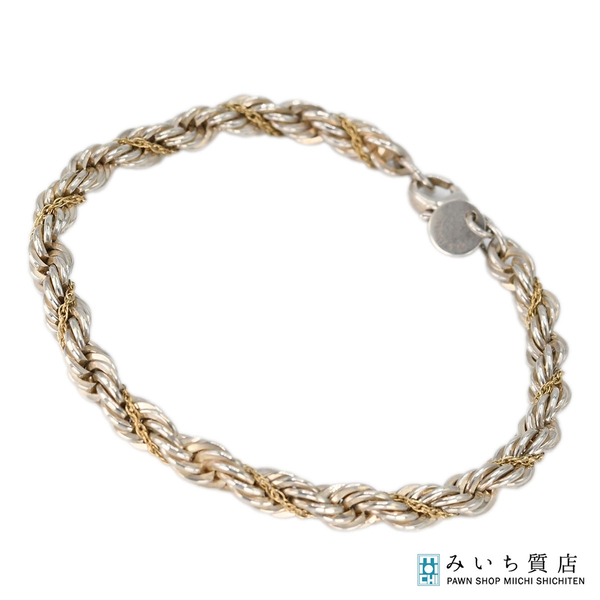 ティファニー ツイストロープピアス シルバー925/K14イエローゴールド TIFFANY＆CO ティファニー ツイストロープピアス シルバー925