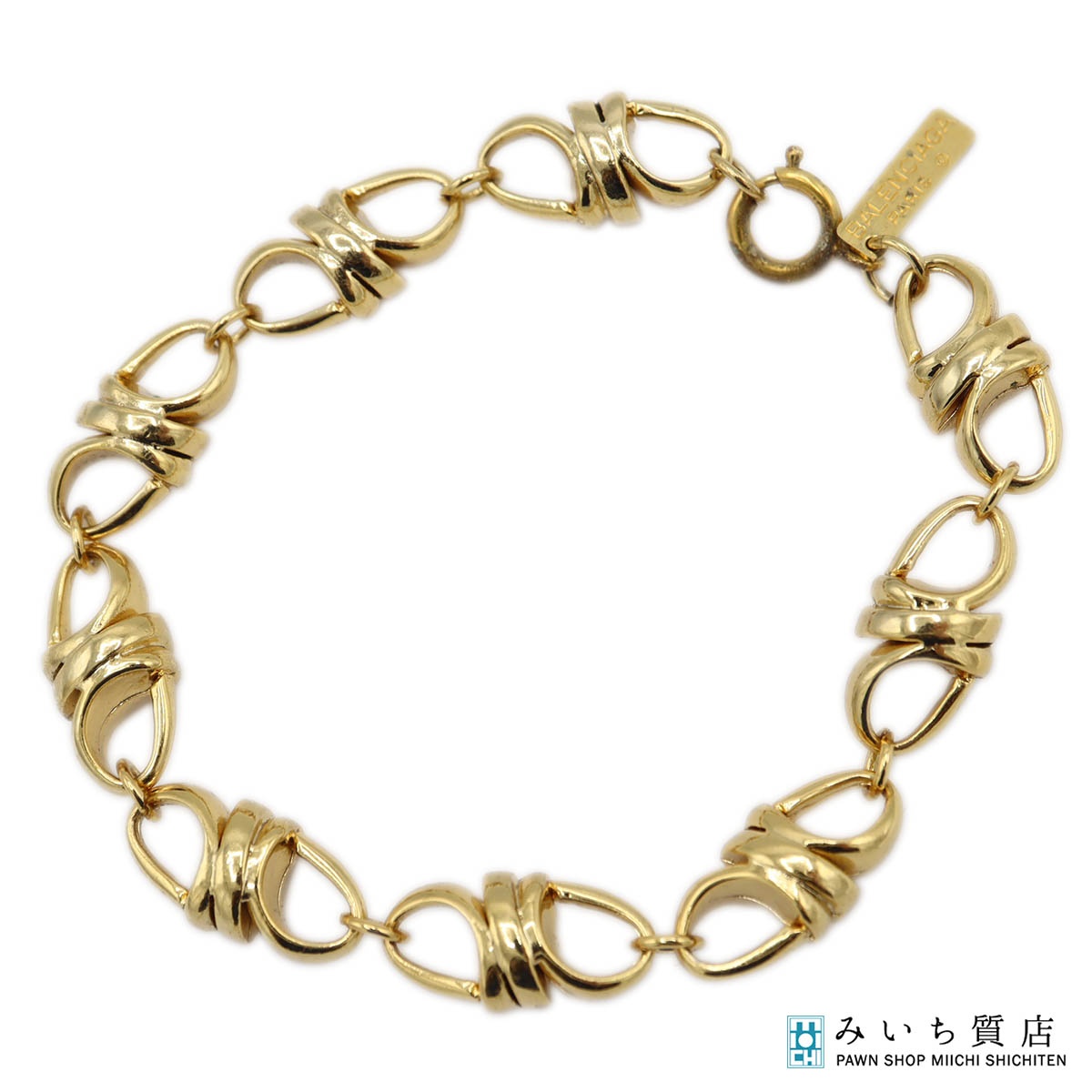 楽天市場】BALENCIAGA バレンシアガ B Chain スリム ブレスレット S