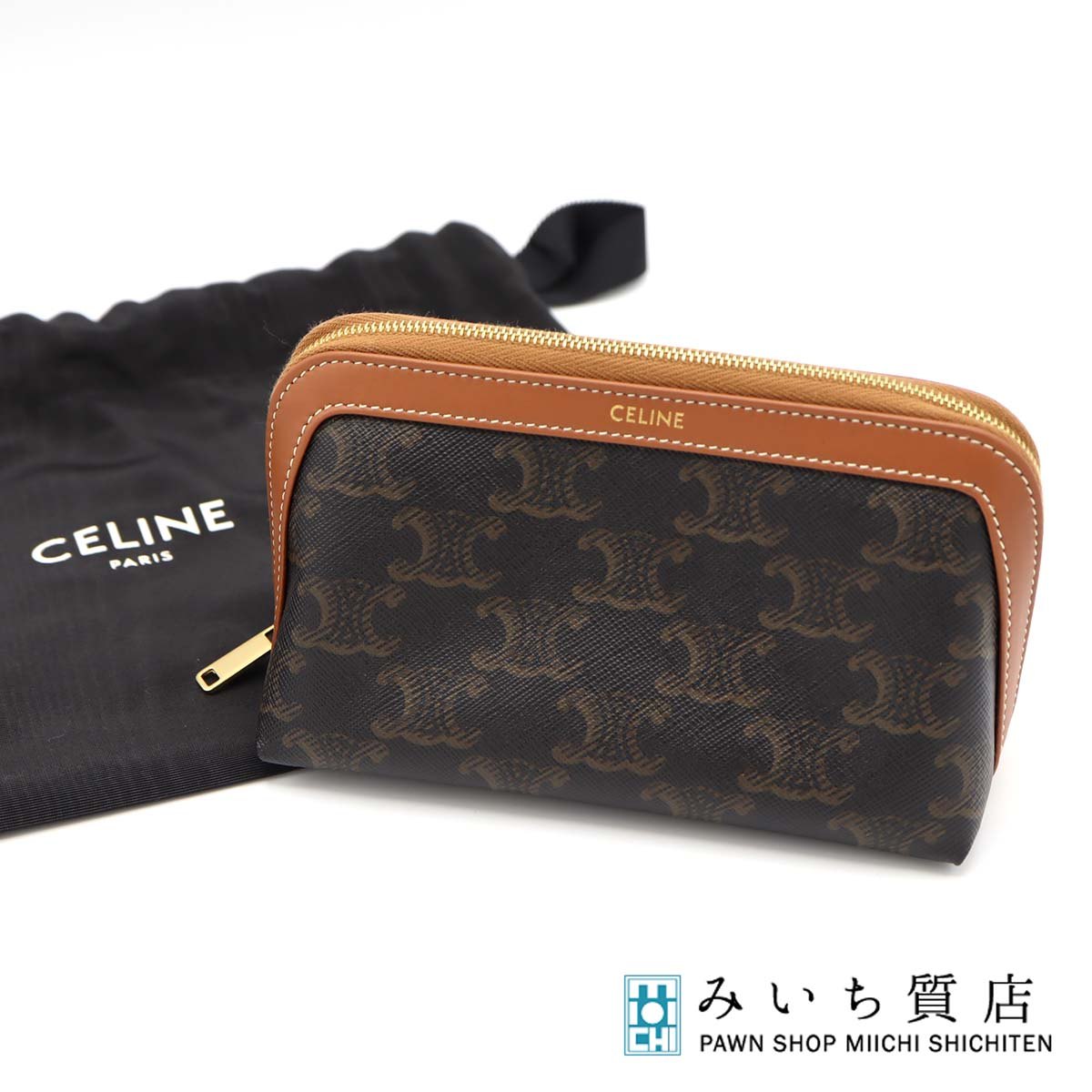 楽天市場】【バッグ】CELINE セリーヌ マカダム柄 ブラゾン柄 ポーチ