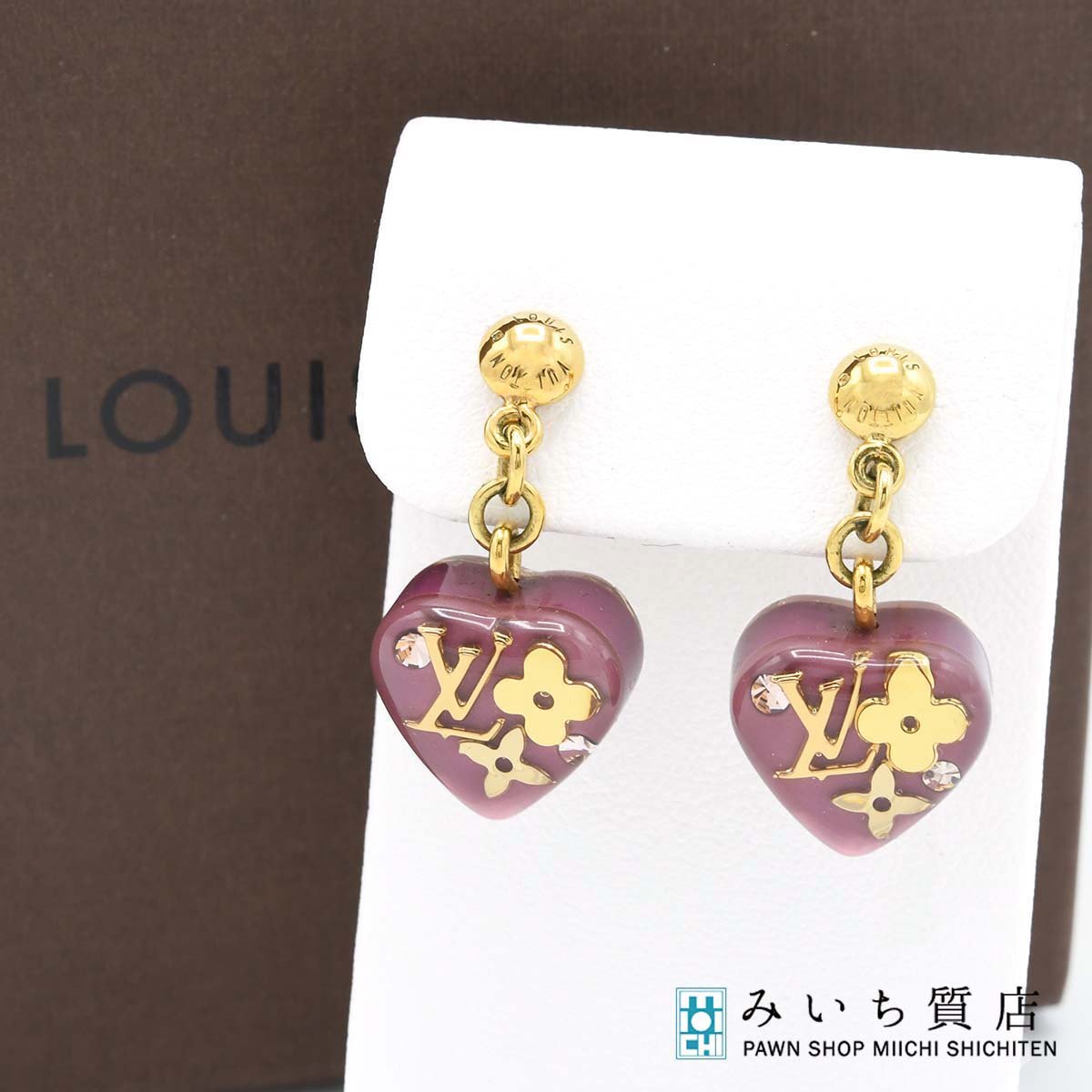 ルイヴィトン ブークルドレイユ ピアス 片耳 LV GPゴールド　ハート ルイヴィトン ブークルドレイユ ピアス 片耳 LV GPゴールド ハート