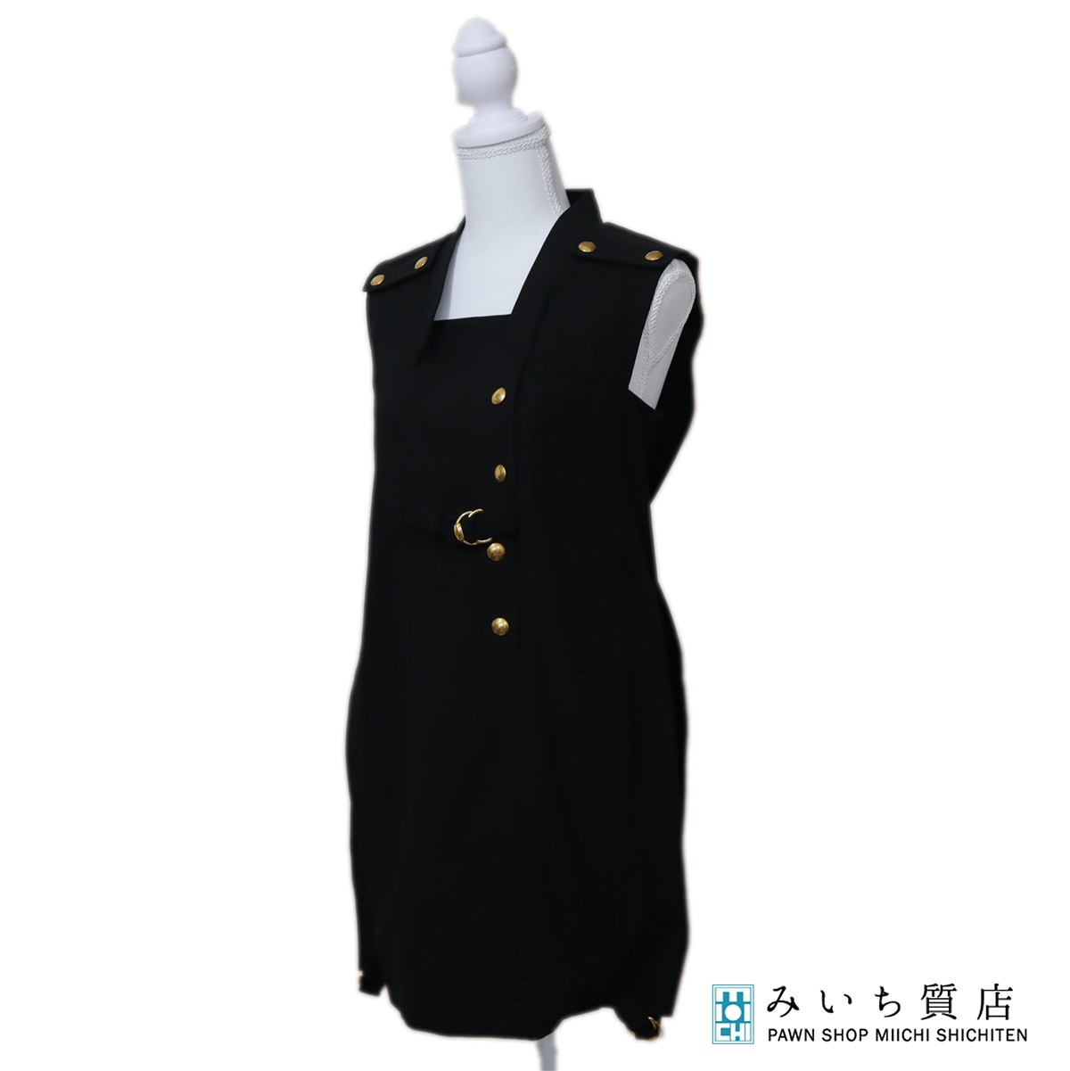 質屋 GUCCI グッチ 200600 ZS050 ワンピース ノースリーブ 40サイズ ブラック レディース H21043 みいち質店|みいち質店